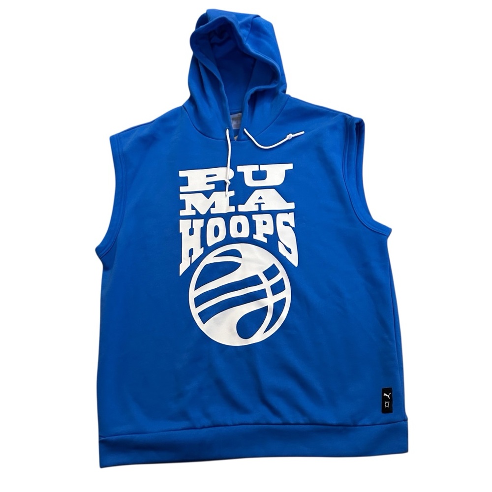 PUMA Hoops Sleeveless Hoodie Vest – Blue – Size LX – New With Tags